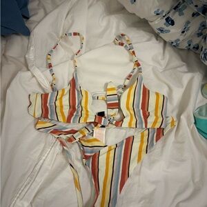 MINKPINK Multicolor Striped Swimsuit